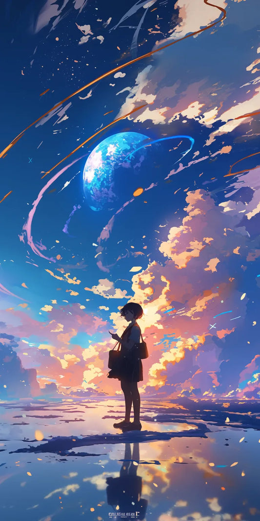 Anime Backgrounds Iphone #1F-BN Poster