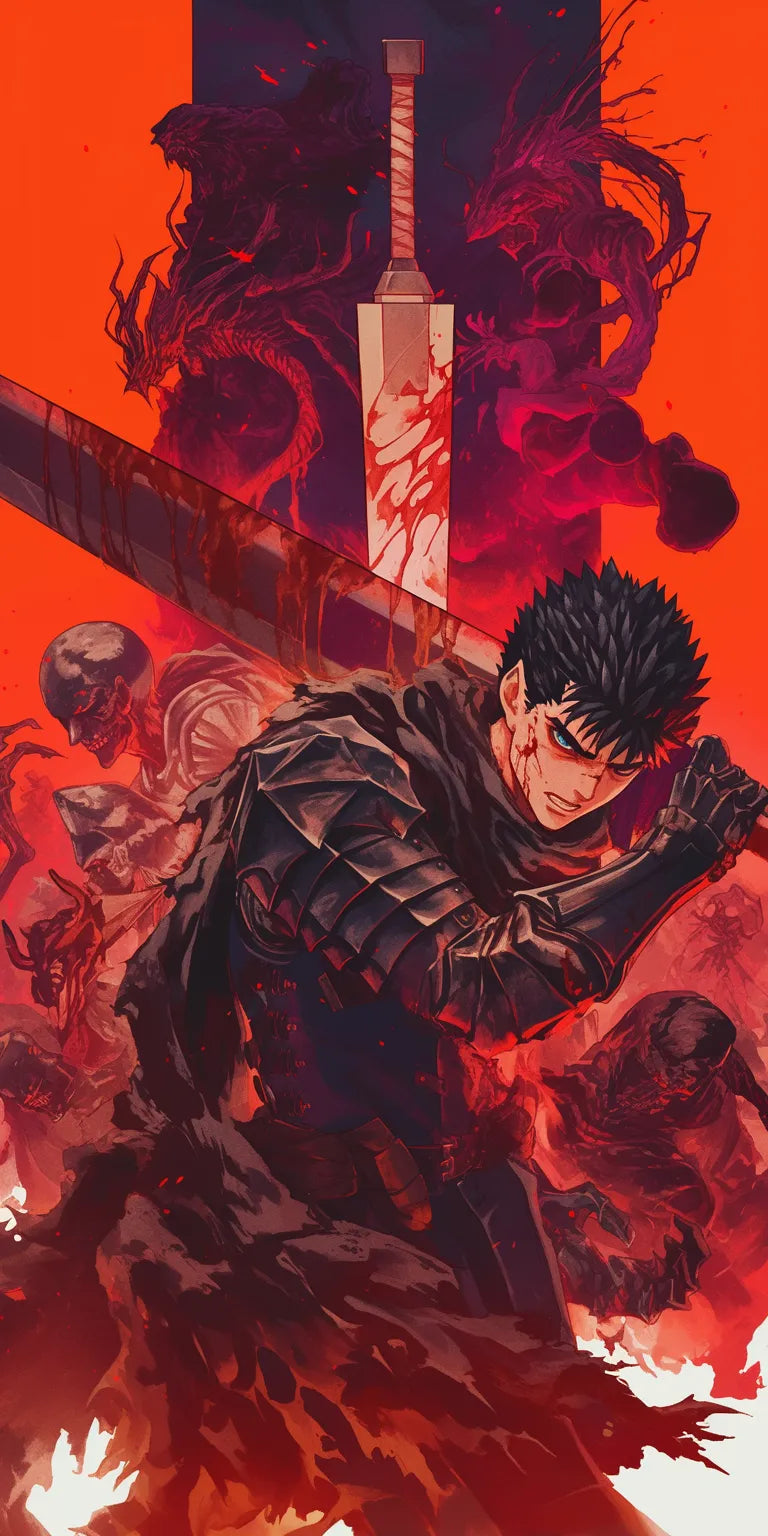 Berserk Manga Wallpaper #2M-IX Poster