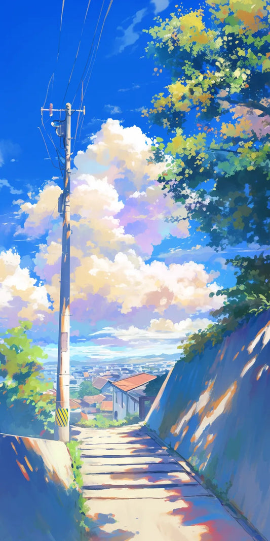 Anime Backgrounds Iphone #1Z-AI Poster