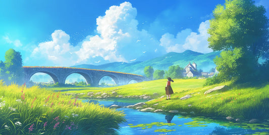 Studio Ghibli Background #4H-QZ Poster